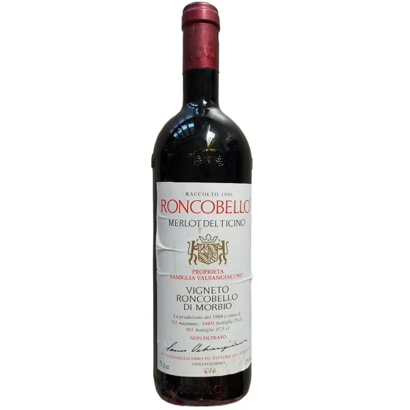 1996 Roncobello Merlot Vigneto di Morbio Fratelli Valsangiacomo