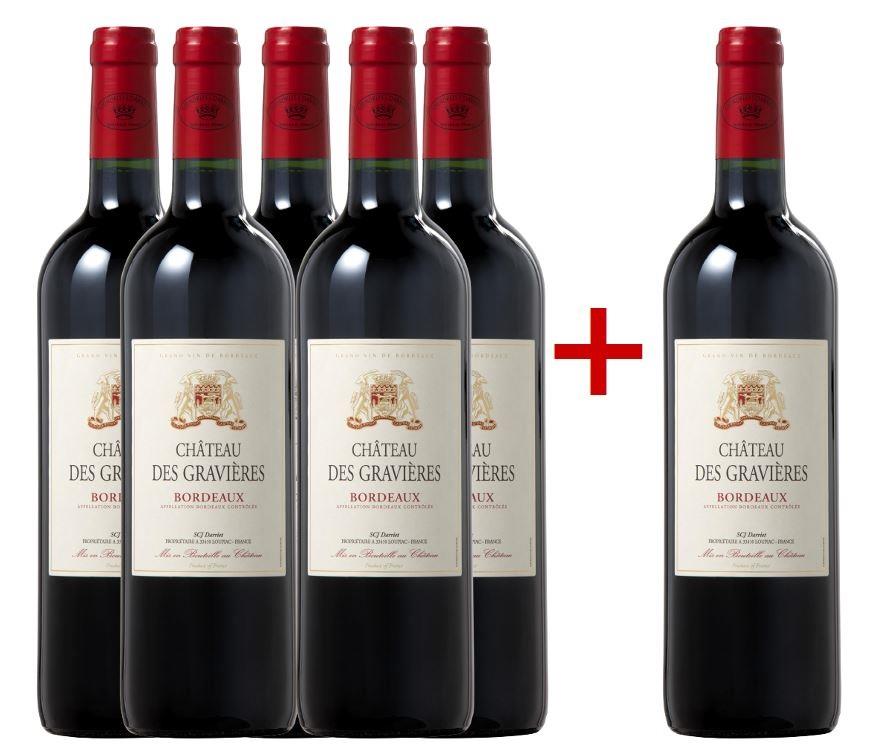 2018 Chateau des Gravières Bordeaux Rouge im Vorteilspaket