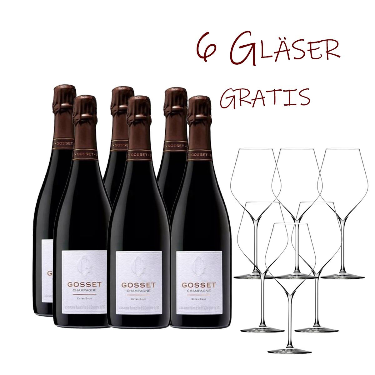 Champagner Gosset Extra Brut im Vorteilspaket