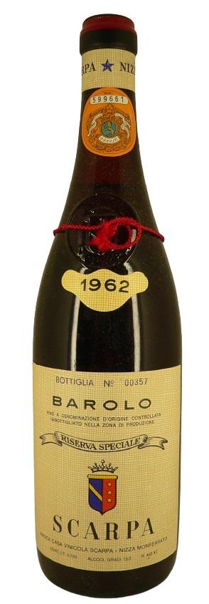 Raritäten 1962 Barolo Riserva Speciale Scarpa