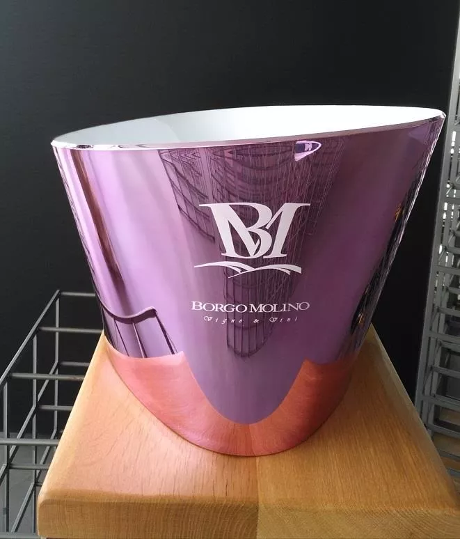 Kühler Bowl Acryl "Pink-Metallic" Borgo Molino