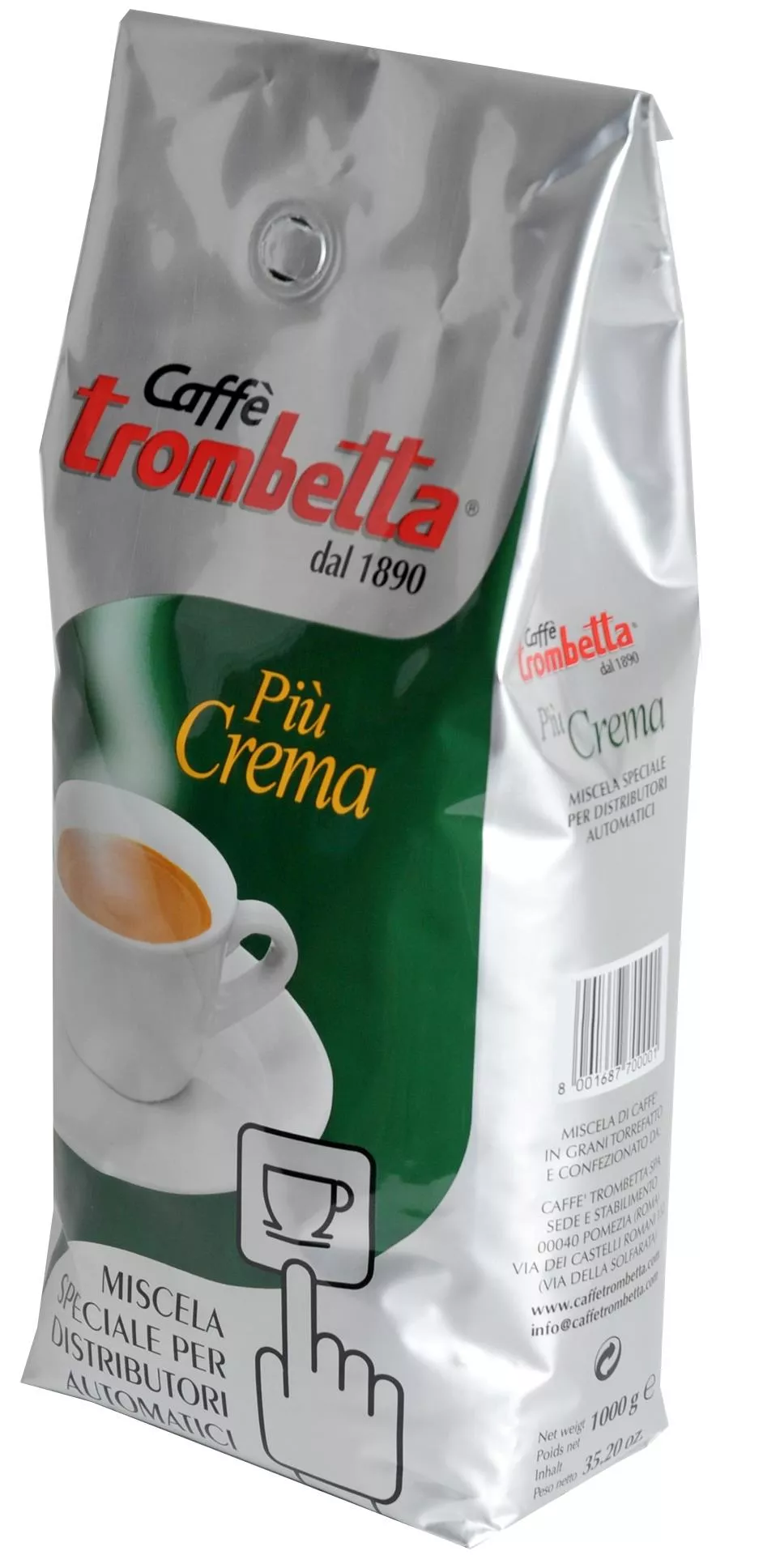 Trombetta "Piu Crema" 1 kg Espressobohnen